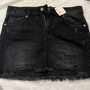 Free People Black Denim Skirt NWT sz 4